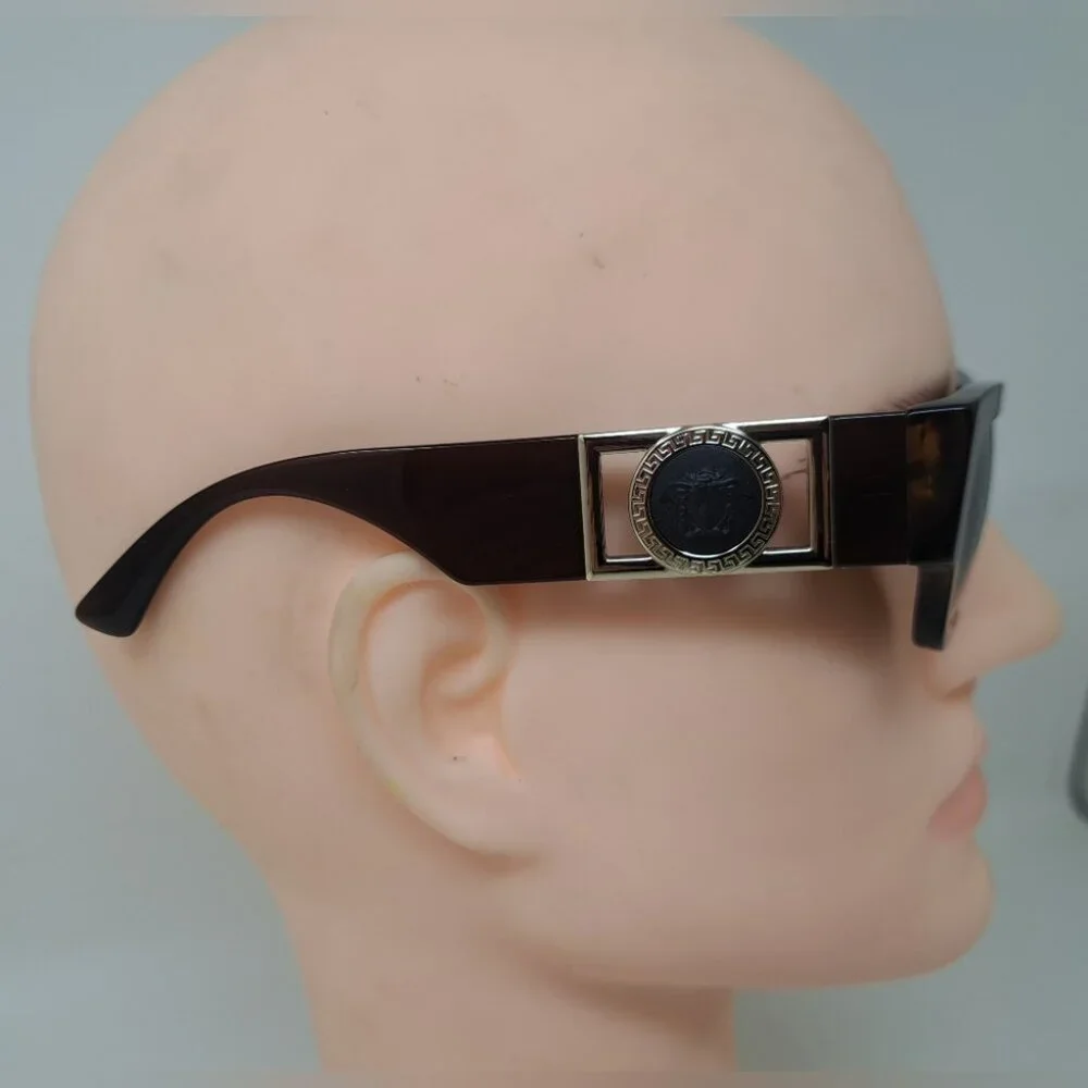 NWT Versace Men's Sunglasses Rectangle Medusa Havana Italy VE4416-U 53-18-145